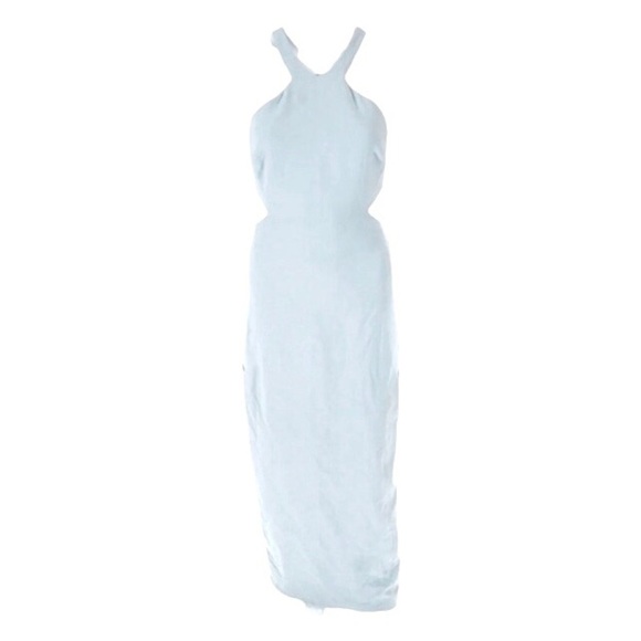 Elizabeth and James Tisha Formal Maxi Dress Gown Size 6 Sky Blue Cut Out Sides - Picture 2 of 9